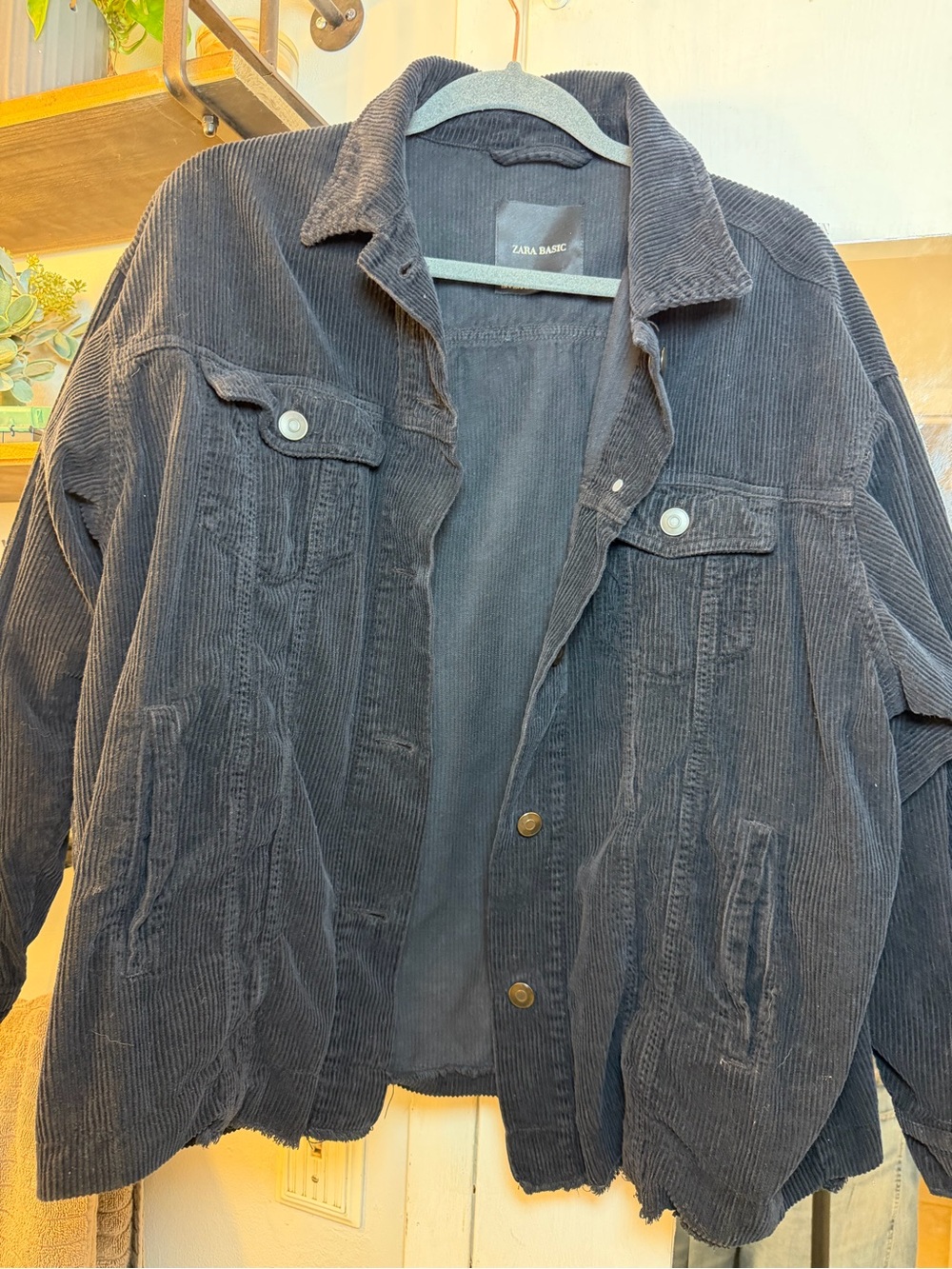 Zara Men’s Corduroy Shirt Jacket - Charcoal